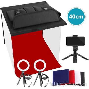 40x40x40cm Tente Lightbox Portable LED Softbox